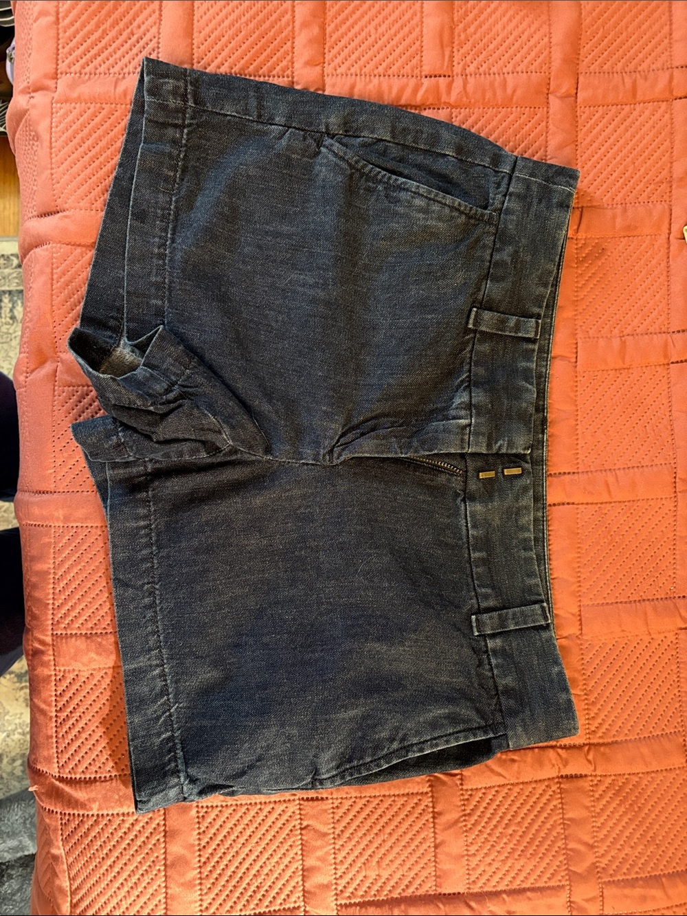 LOFT Black Wash Denim Jean Shorts